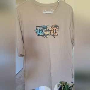 Hurley Everyday Pacific Men's Tee, Khaki Locked and Lotus, XL